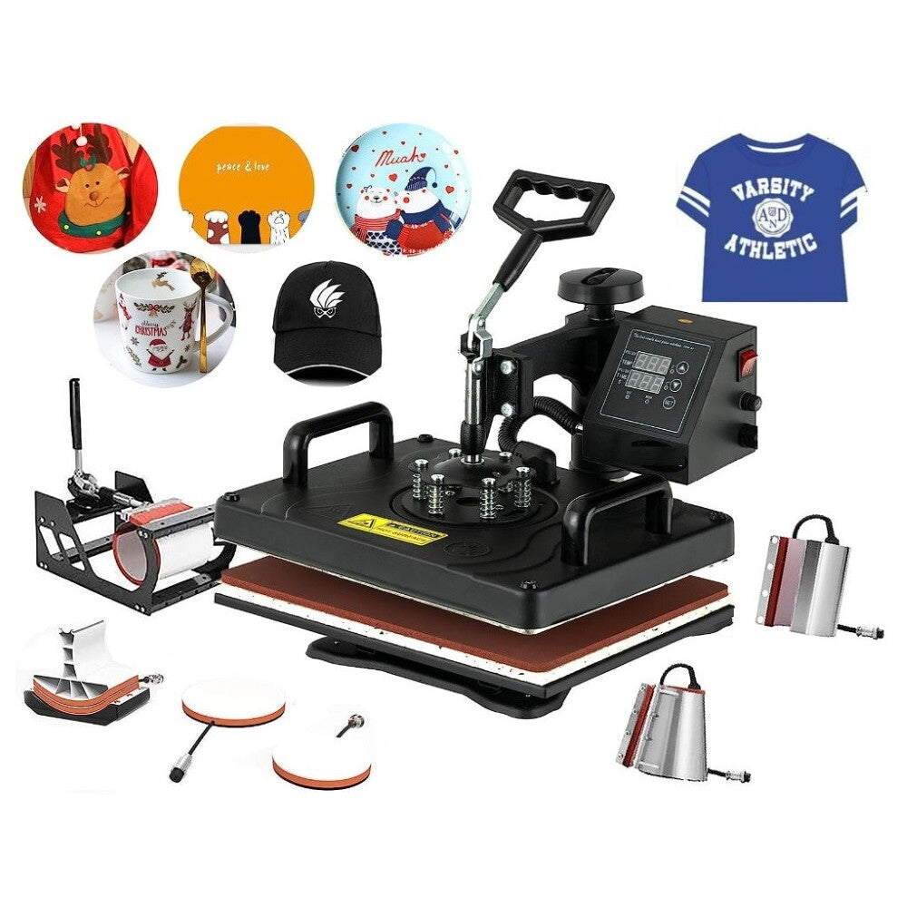 Mug heat press machine 12x15 inch platen front view