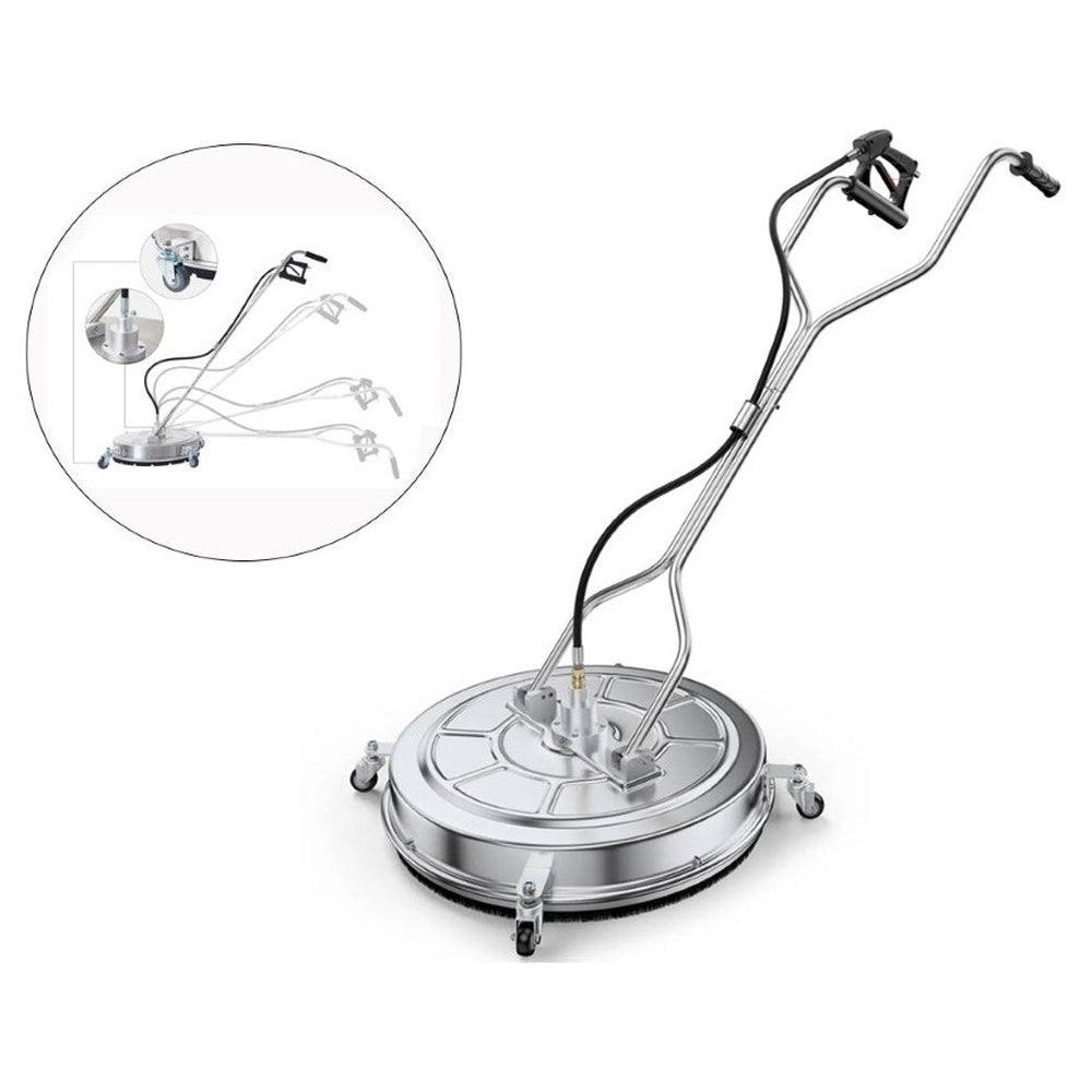 24 inch stainless steel surface cleaner with handles