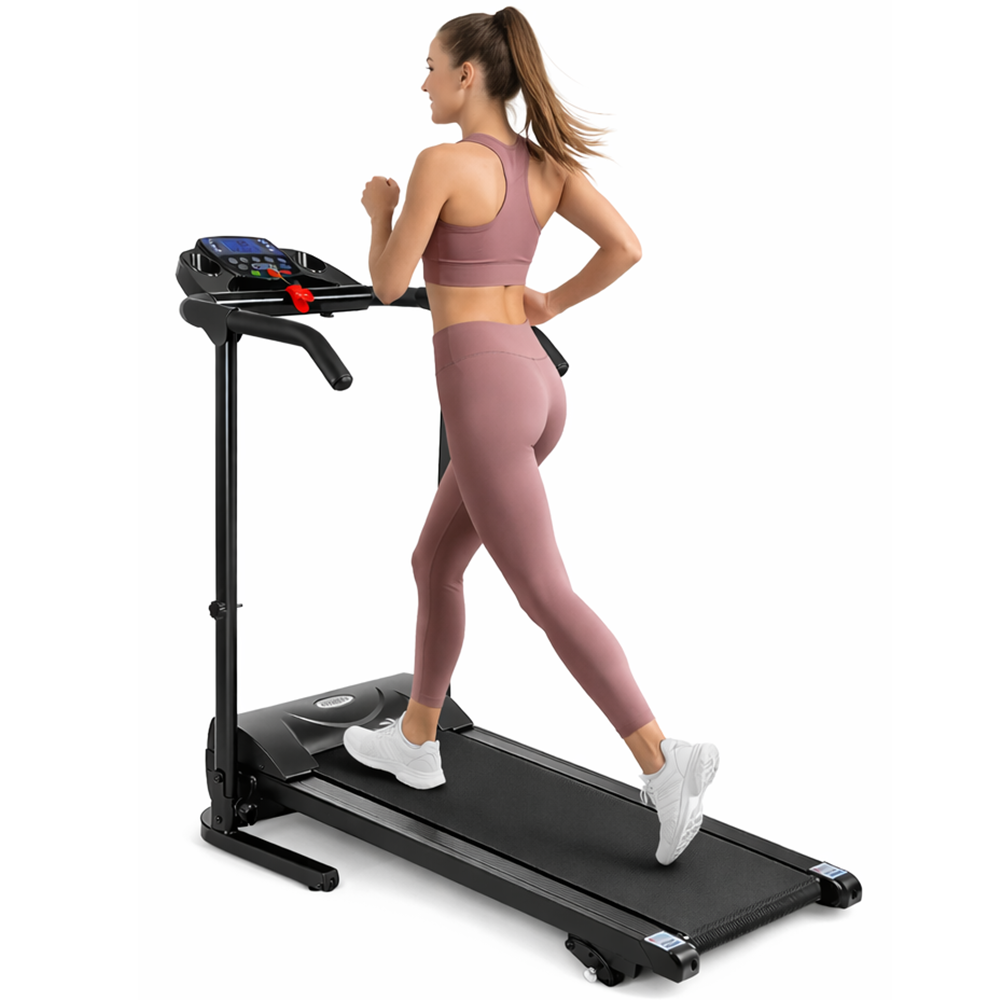 Electric foldable treadmill with LED digital display panel
