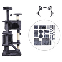 Thumbnail for Grey cat tower with multi-level condos and posts