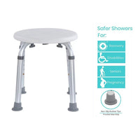 Thumbnail for Height adjustable shower stool with padded seat