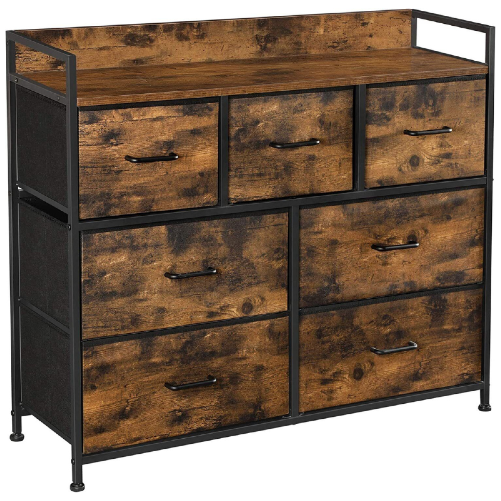 Chest of drawers with anti-toggle device