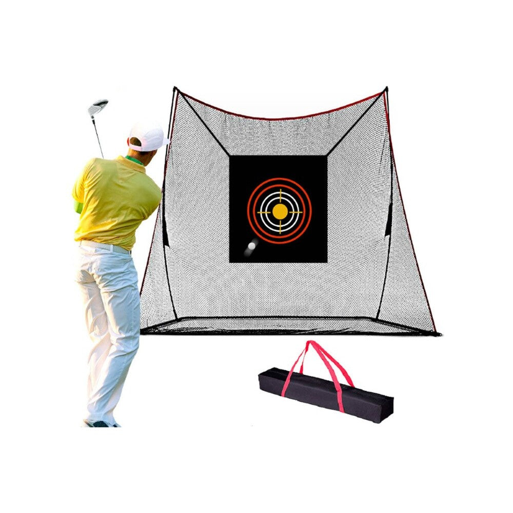 Golf net folded for storage