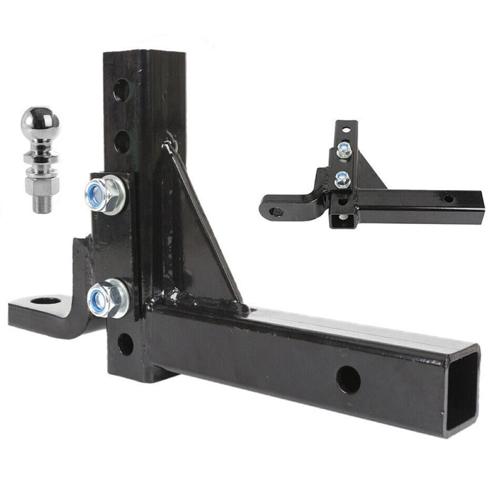 Tow hitch showing drop and rise adjustment