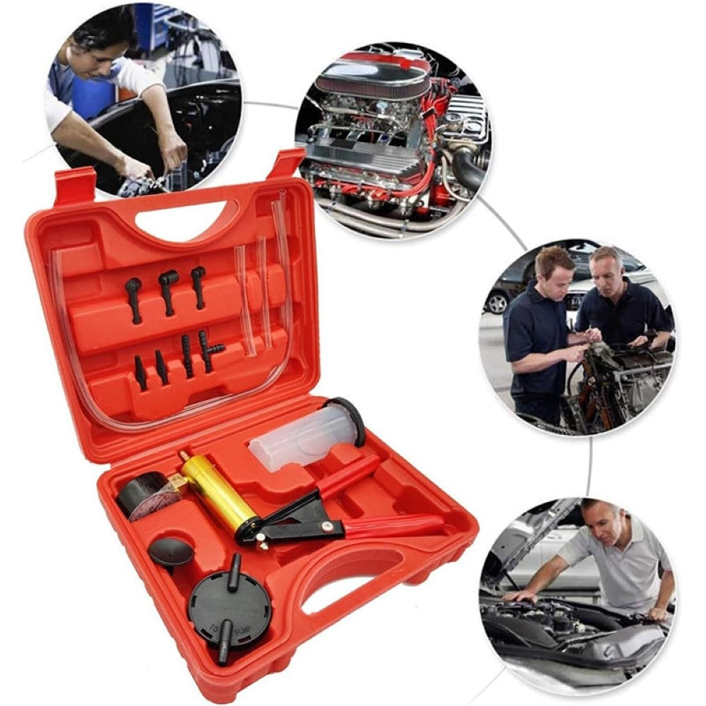 Universal vacuum pump kit brake bleeder handheld pump