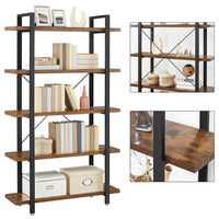 Thumbnail for Book cabinet bookshelf display unit with 5 layers