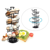 Thumbnail for Compact black egg rack for kitchen use