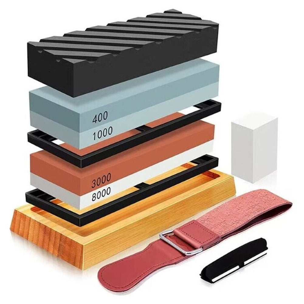 Complete whetstone kit with polishing cloth