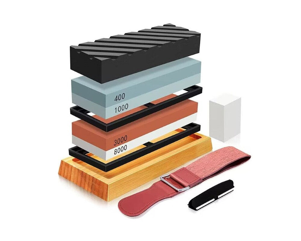 Knife sharpening stones with water soaking use