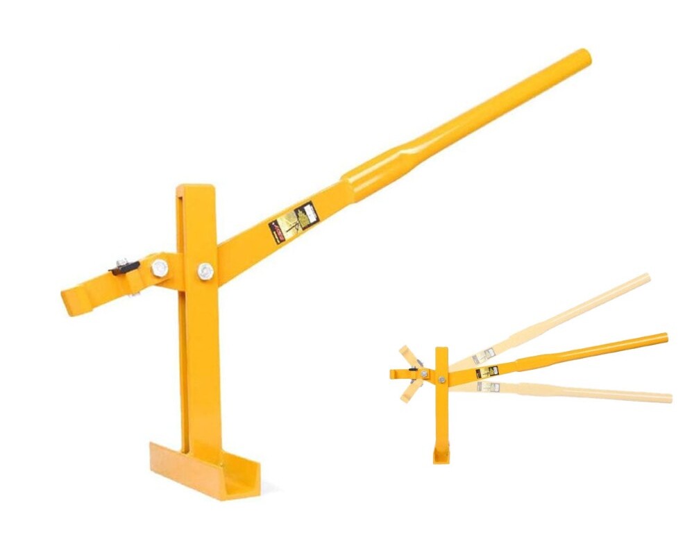 Fence post lifter ready for farm use