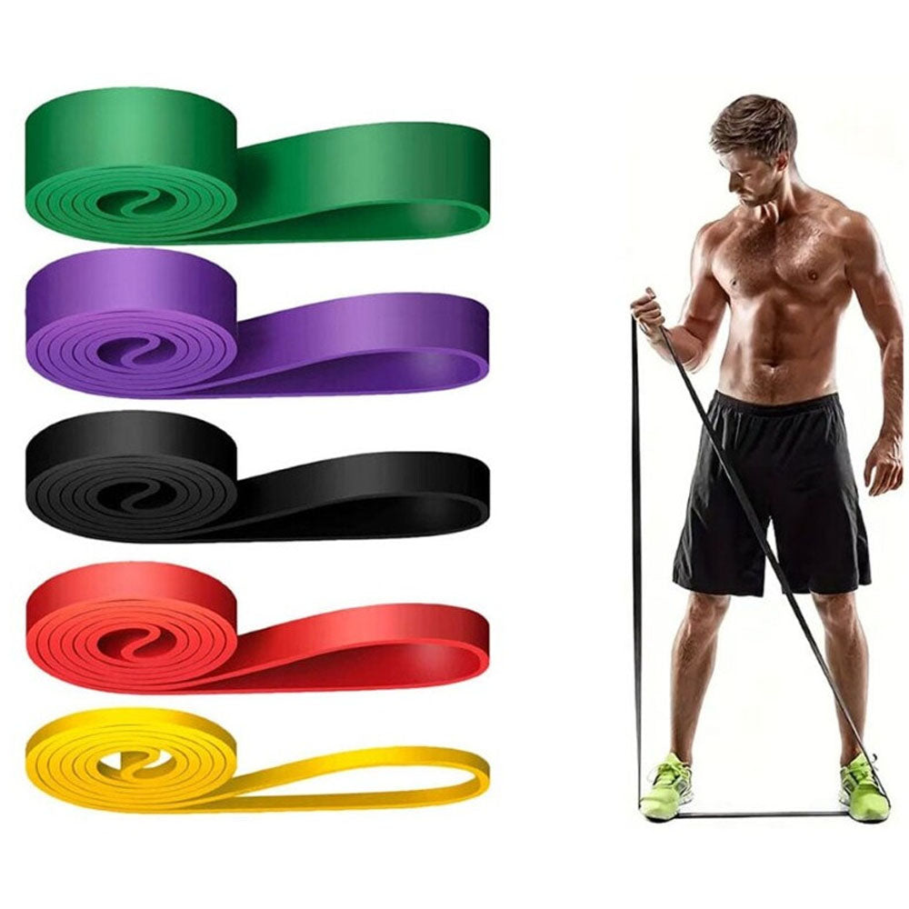 Resistance bands showing colour coded tension