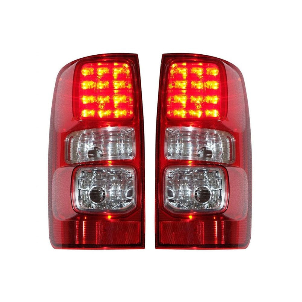 Tail light showing brake and turn signal sections
