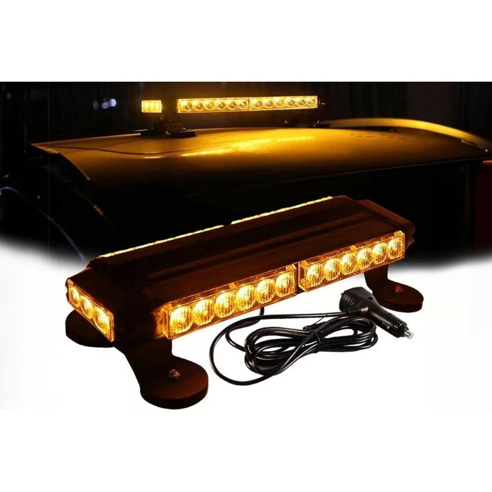 Emergency light flashing in foggy weather