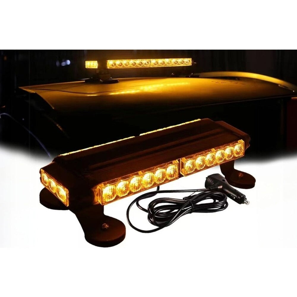 Emergency warning light installed on truck