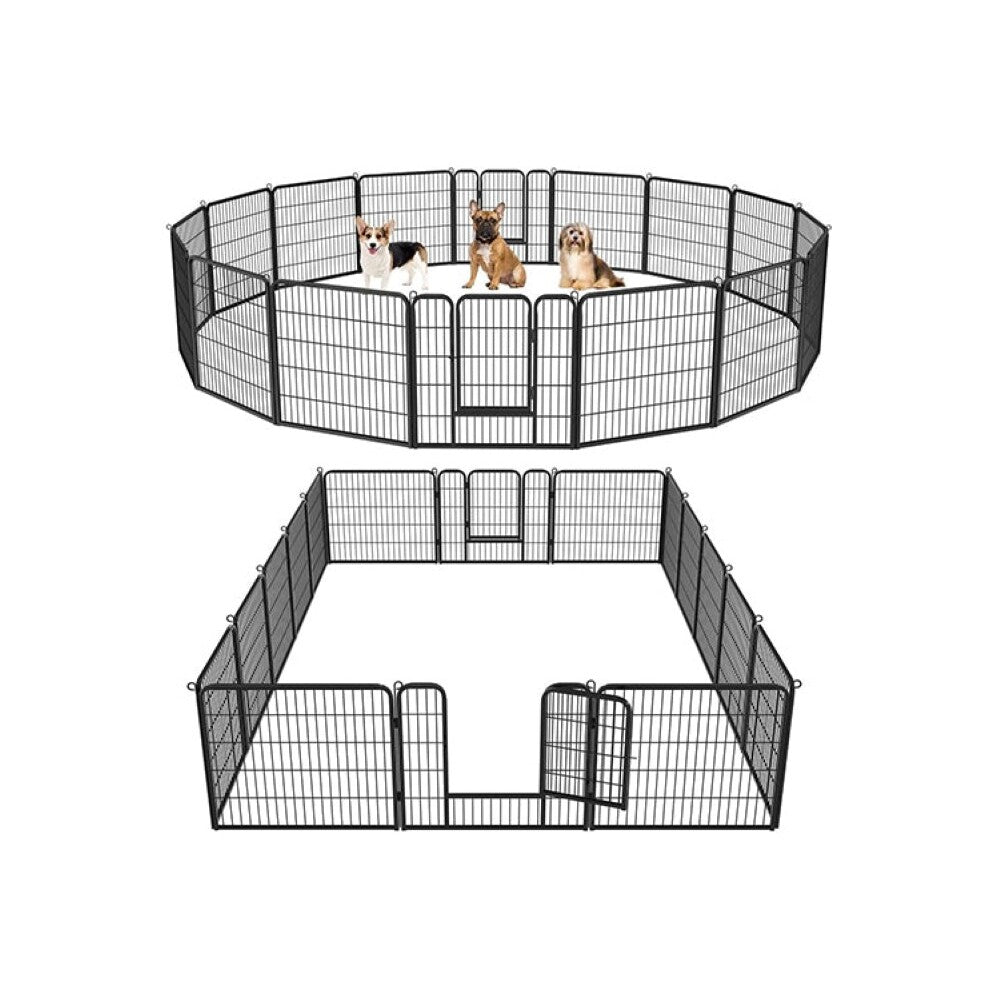 Dog playpen with secure locking door