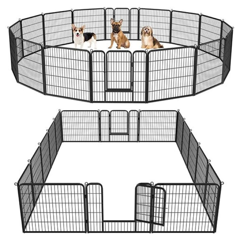 Dog playpen with secure locking door