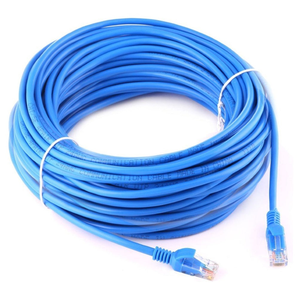 LAN cable plugged into computer network port