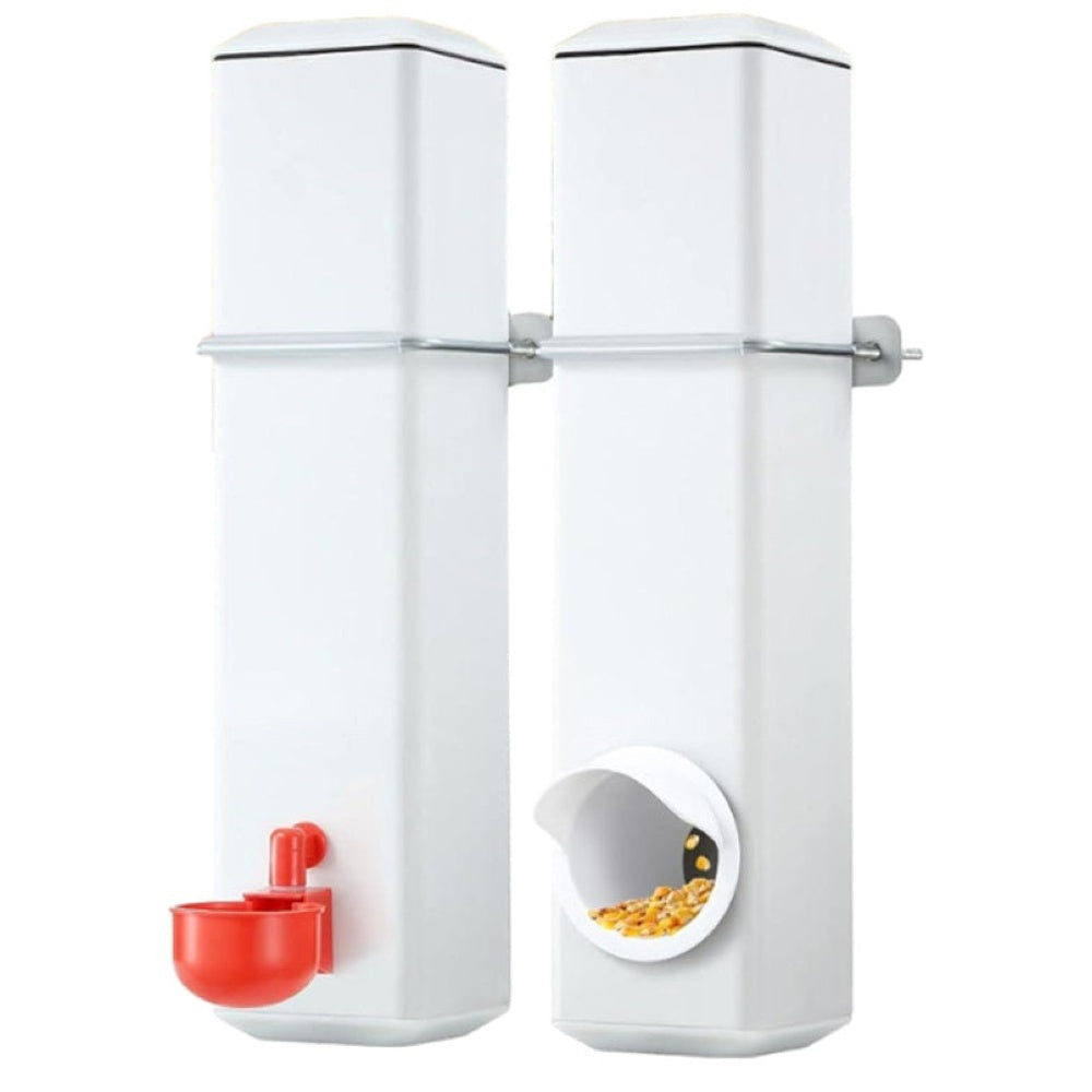 Feeder and waterer designed to reduce spillage