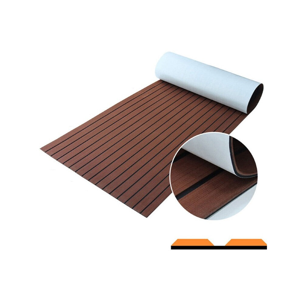 Boat decking mat with soft durable surface