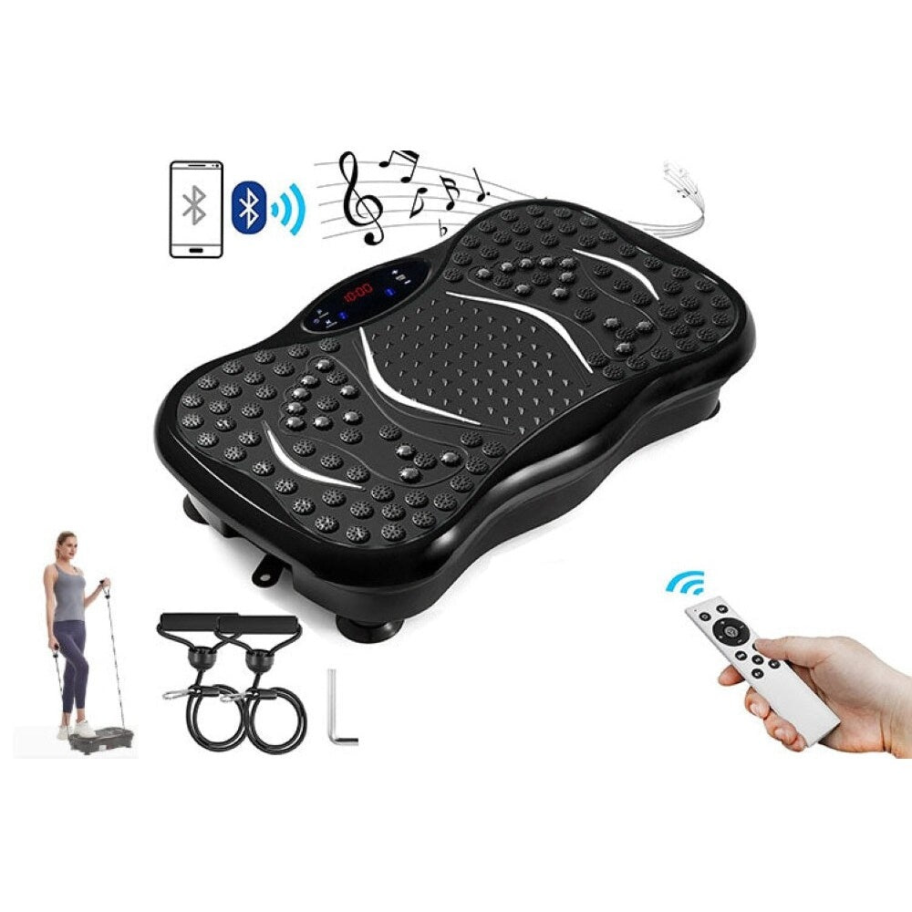Vibration plate exercise machine top view showing control panel