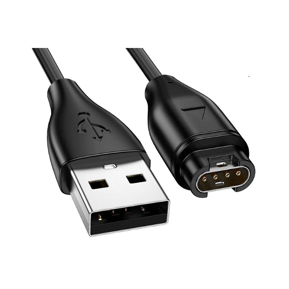 Garmin charging cable coiled for storage