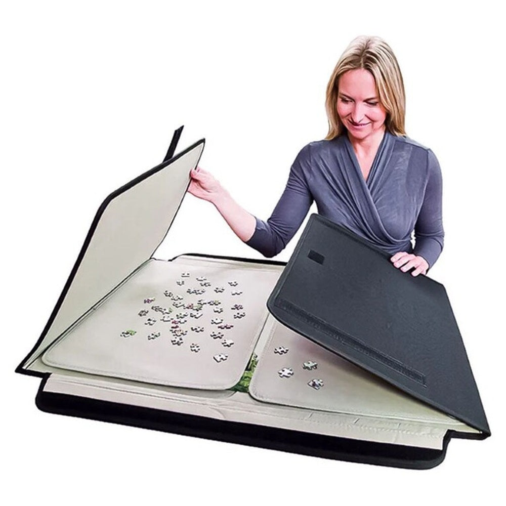 Puzzle board storage for puzzle pieces