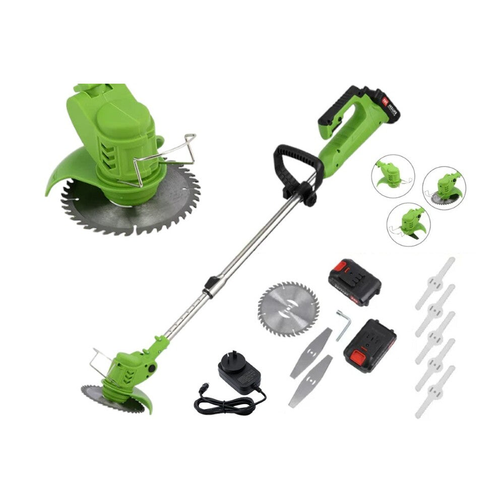 Cordless Push Weed Eater and Grass Trimmer Lawn Mower