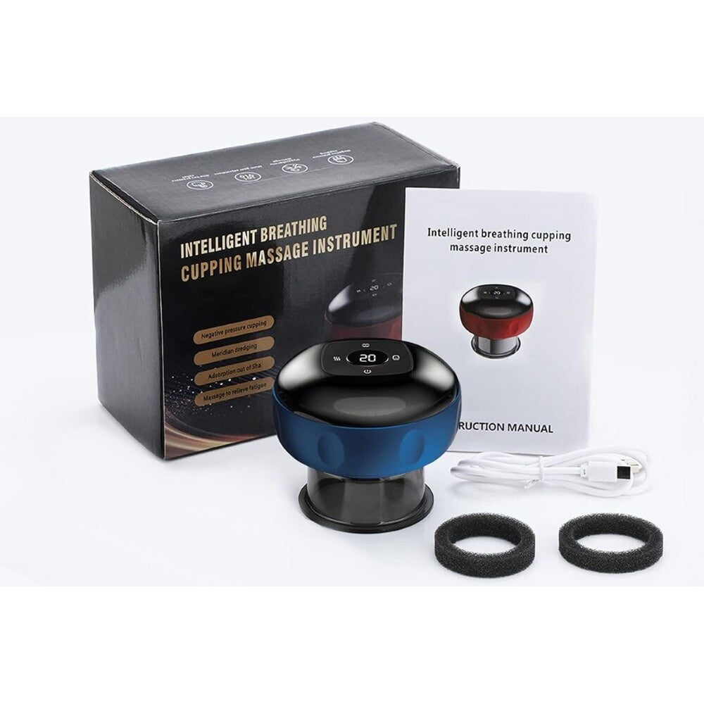 Blue cupping machine packaging