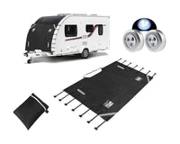 Thumbnail for Caravan cover with LED lights for night visibility