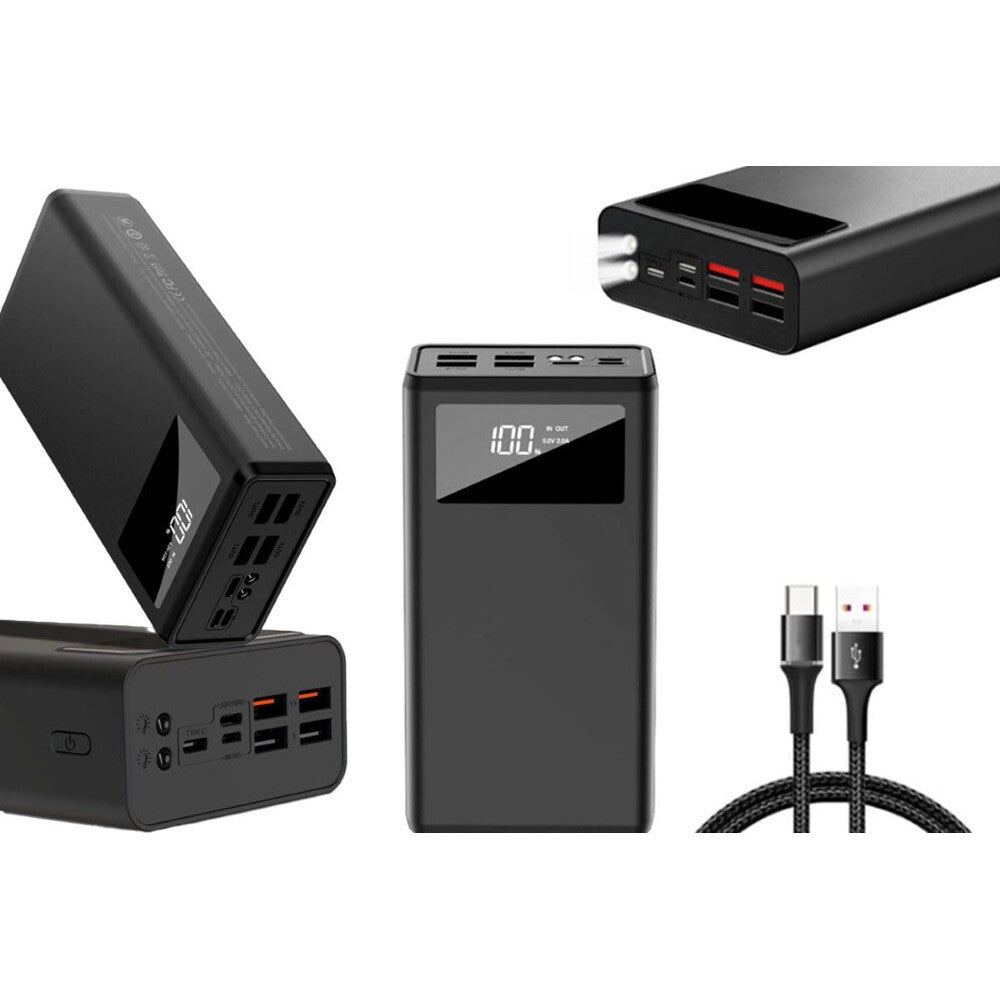 Power bank LED torch feature on side