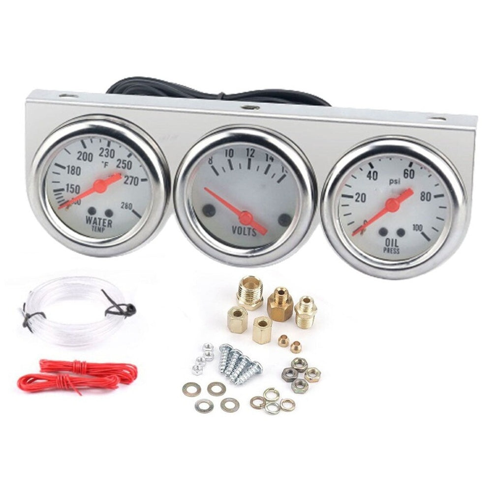 Side angle of triple gauge set