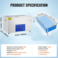 Thumbnail for Ultrasonic Cleaner 30L Heated Ultrasonic