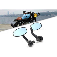 Thumbnail for Universal motorcycle bar end mirrors with smoke blue glass