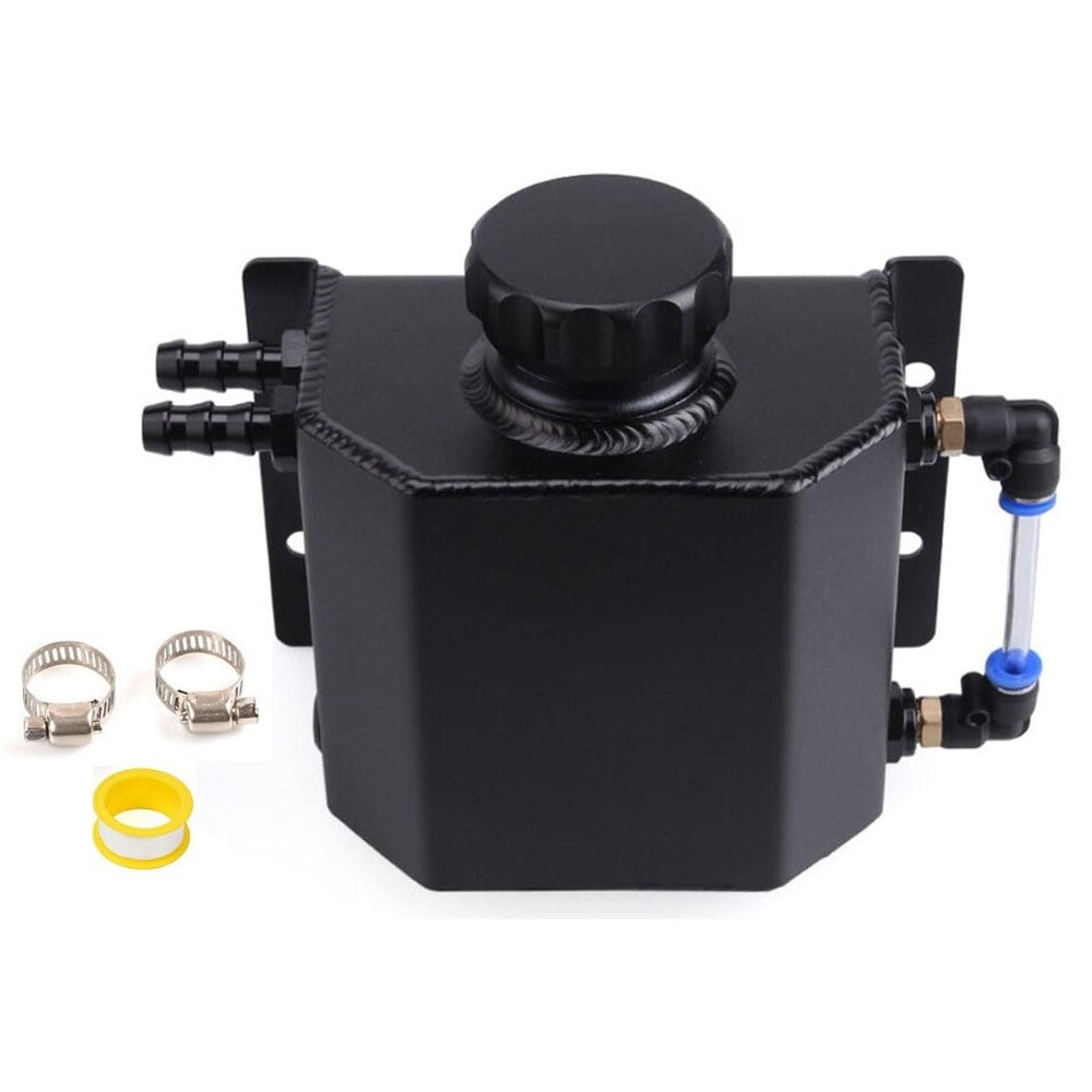 Coolant tank with fittings and connectors included