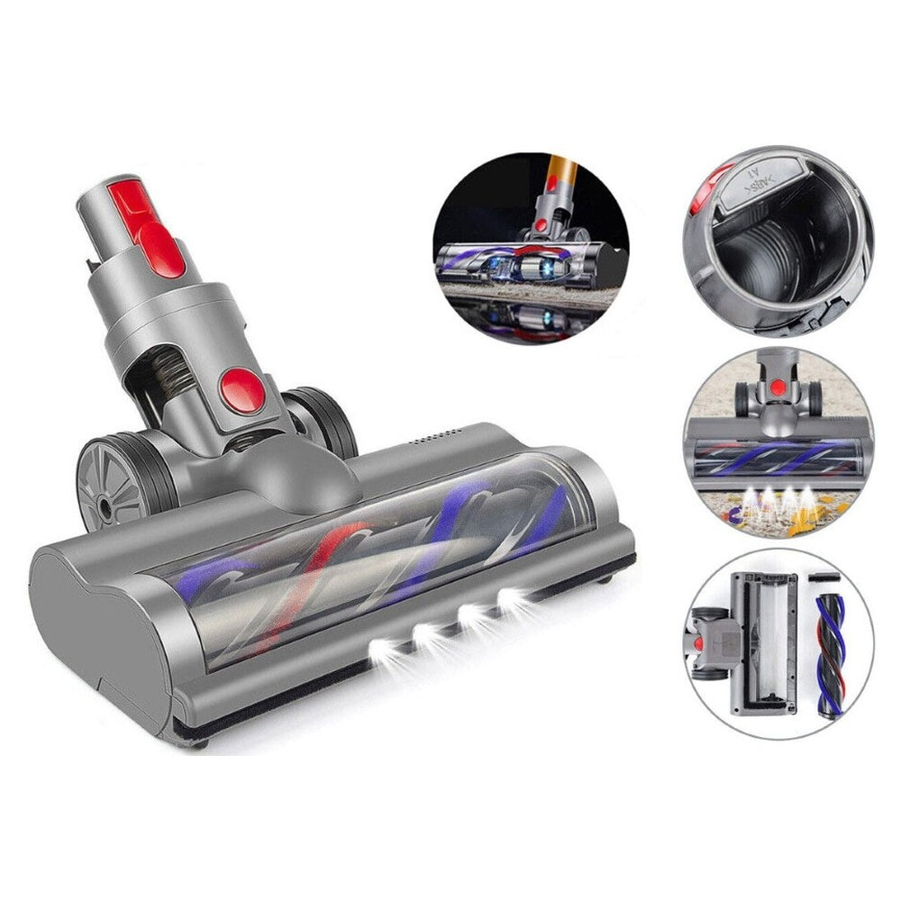 Dyson vacuum brush head with LED headlights