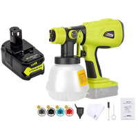 Thumbnail for Cordless paint spray gun front view with 1000mL container