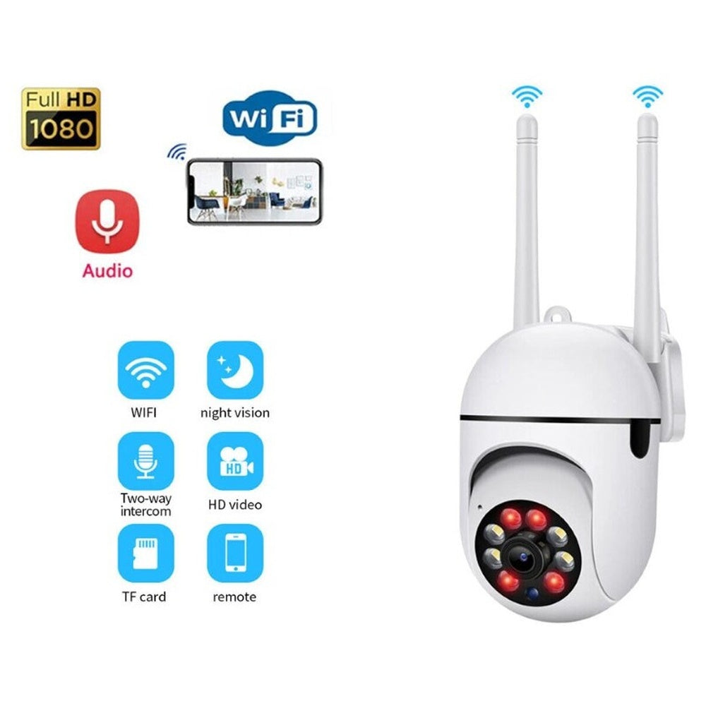 Wireless security camera with white casing