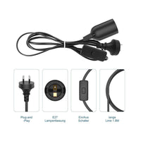 Thumbnail for E27 lamp holder hanging cable for bedroom lighting