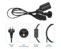 Thumbnail for E27 lamp holder with power plug for NZ sockets