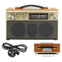 Thumbnail for Vintage wood FM radio Bluetooth speaker
