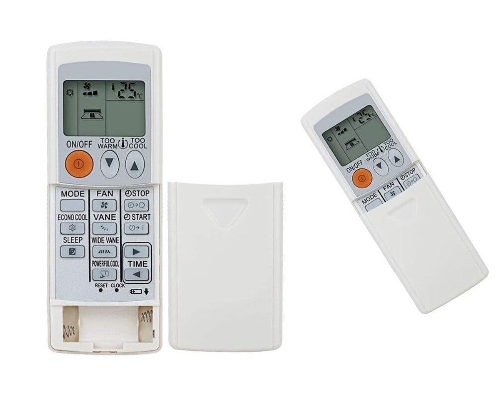 Remote showing temperature control buttons