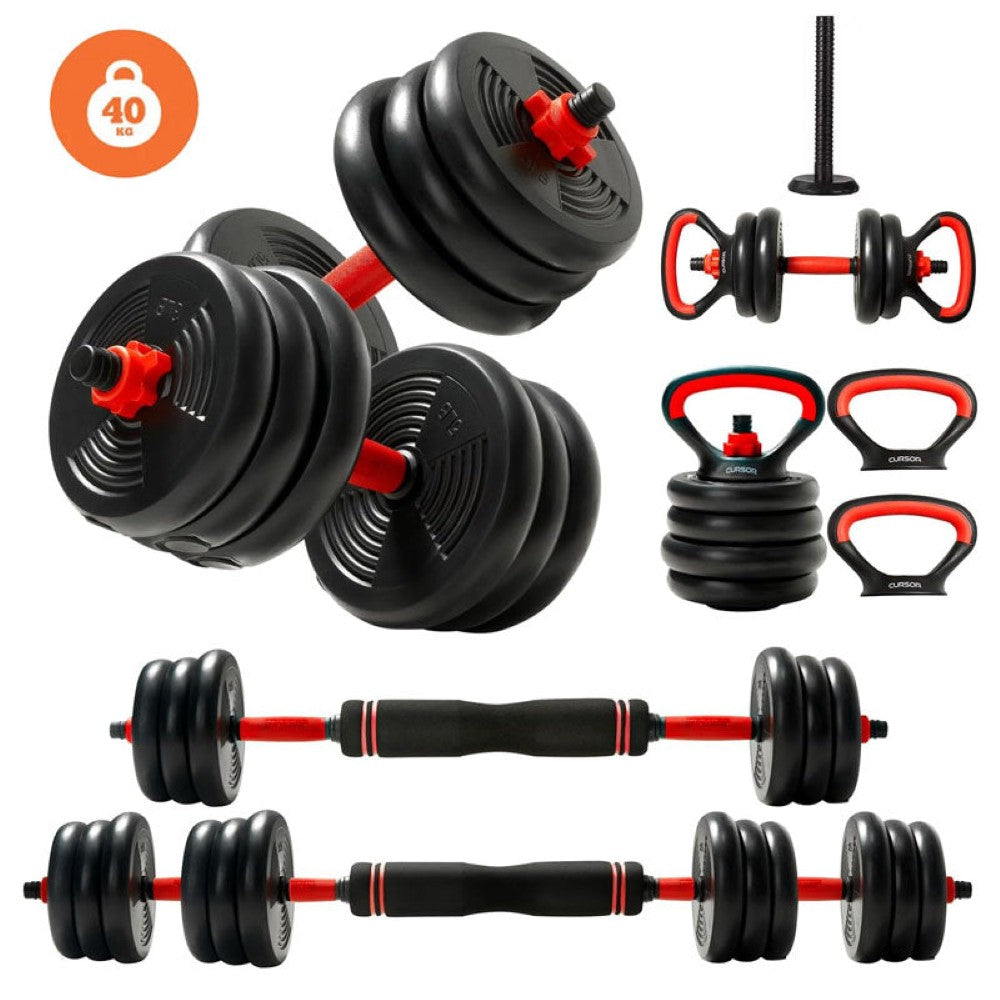 Adjustable dumbbells with easy twist nuts