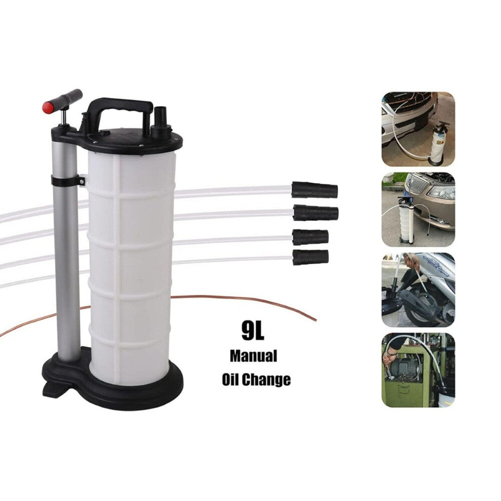 Oil extractor pump showing vacuum suction feature