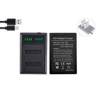Thumbnail for Compact Sony battery charger with dual charging ports