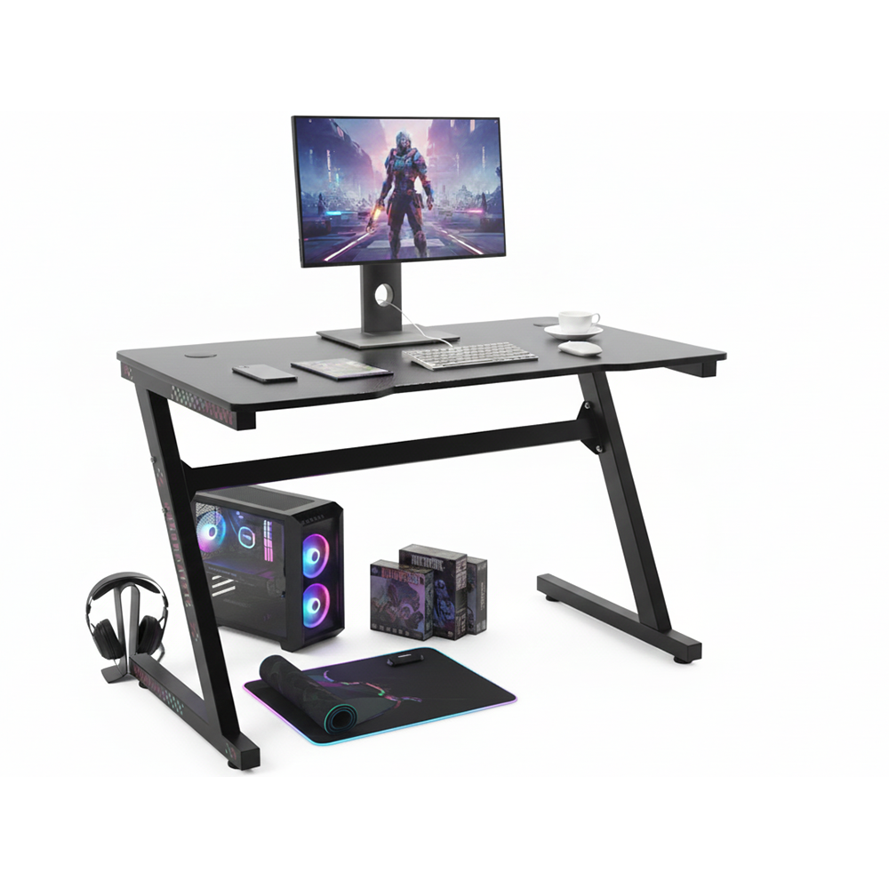 Gaming desk table in gaming room setup