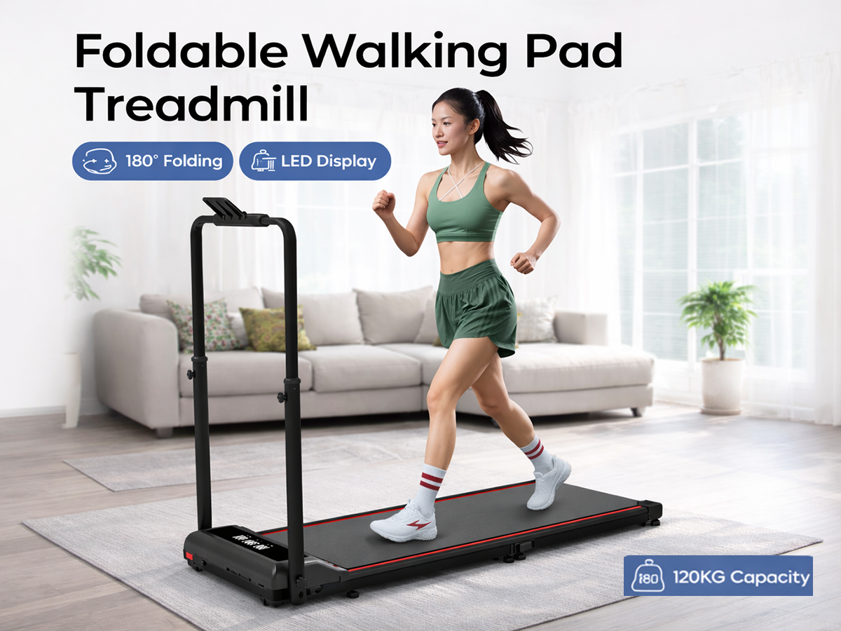 Foldable Walking Pad Treadmill Compact Flat