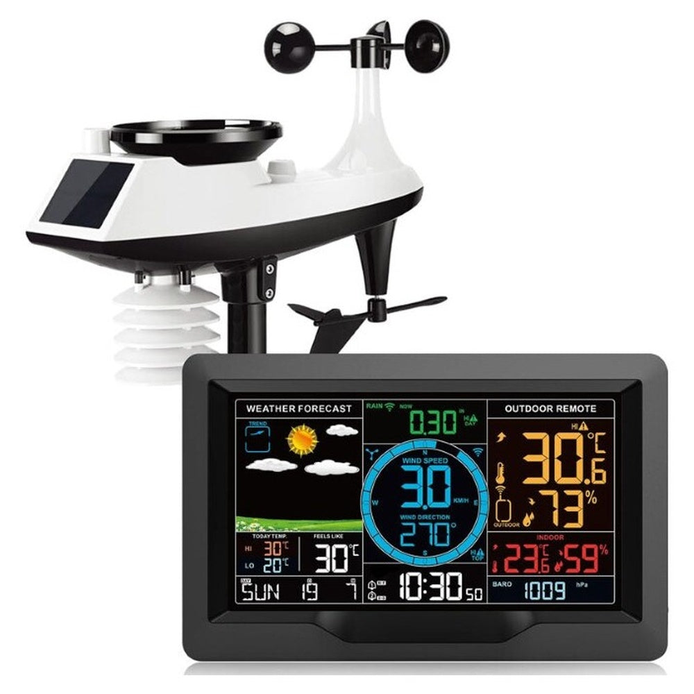Wireless weather station with digital LCD display