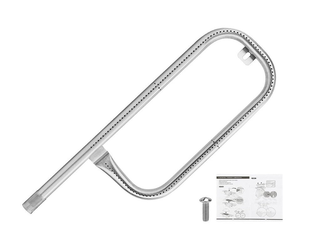 Close up of Weber Q2200 burner tube end