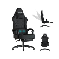 Thumbnail for Ergonomic gaming chair office black PU leather