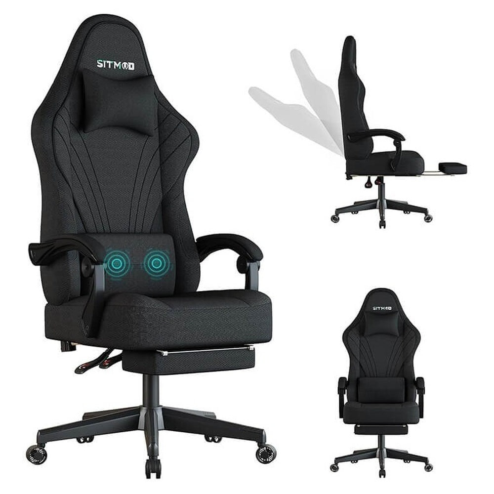 Gaming chair with tilt and rocker mechanism